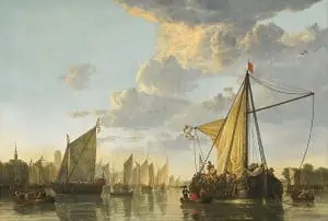 The Maas at Dordrecht, circa 160. Aelbert Cuyp (1620-1691)
