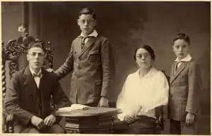 My grandfather (Kees) and grandmother (Anna) and their sons Jan (left) and Adriaan (my father) on the right. The picture was taken around 1927.